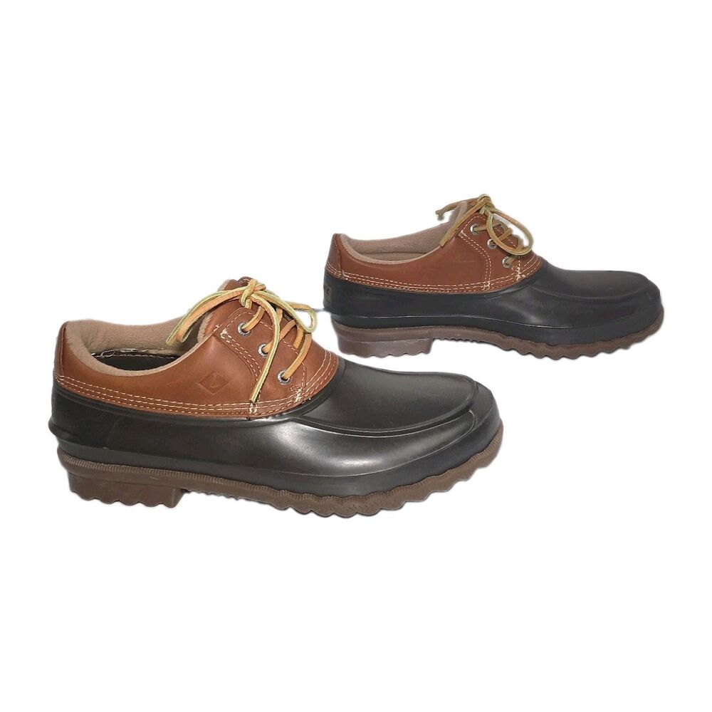Sperry Top-Sider Duck Boots Mens 12M Brown Leather Low Cut Outdoors Workwear